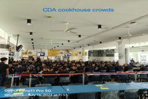 Super crowded canteen with low rent 